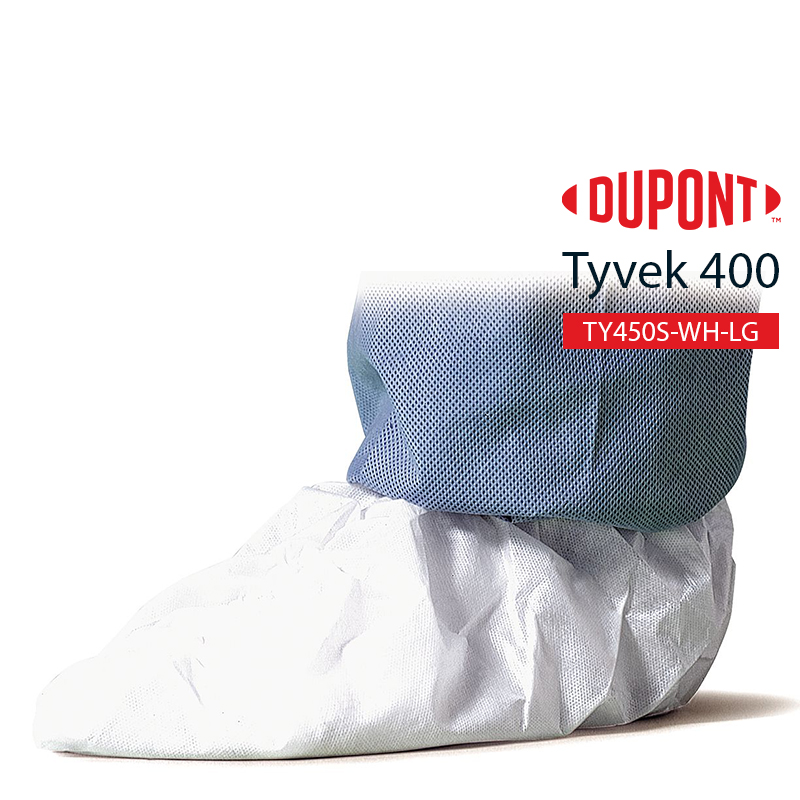Disposable Shoe Cover DuPont Tyvek 400 TY450S WH option LG