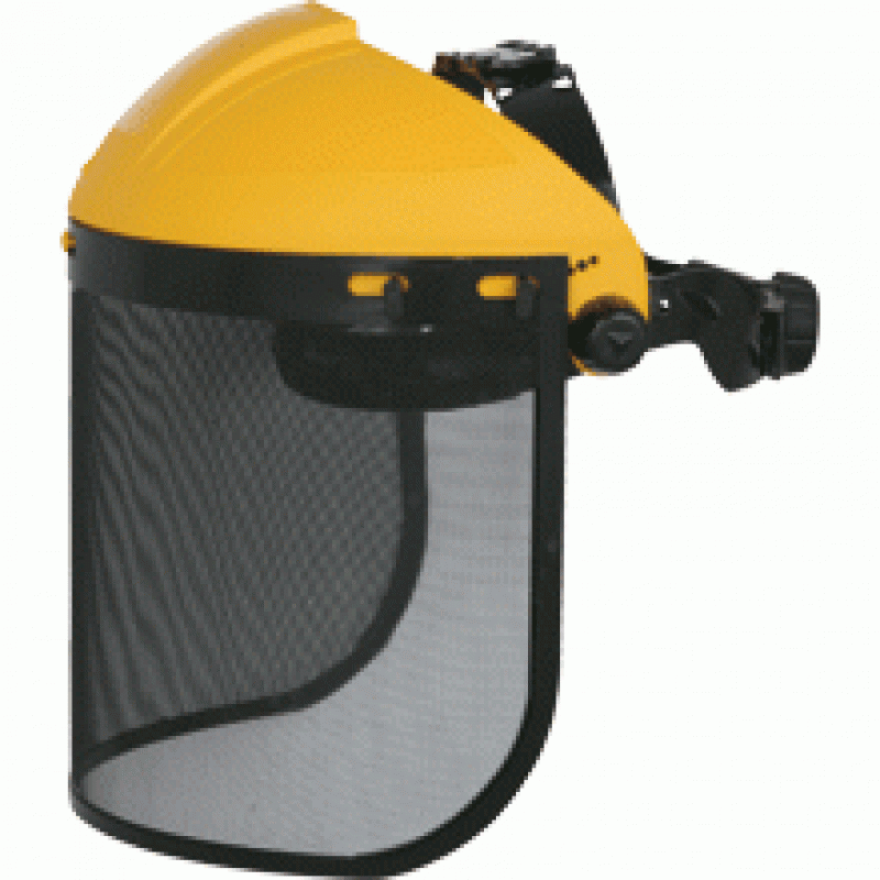Visor with clip and the protection of the frontal part of the head + shield-grid PICO2 VENITEX
